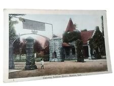 Marion IN-Indiana, Entrance To Soldiers Home, Antique, PC Postcard picture