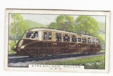 1937 Train Card Streamlined Railcar GWR Great Western Railway picture