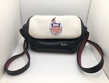 1972 Vintage Olympic Games Kodak Camera Carrying Bag Case Red White Blue Strap picture