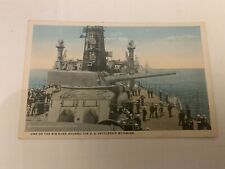 c.1915 One of The Big Guns Aboard the Battleship USS Wyoming Postcard picture