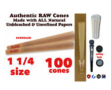 raw cone classic 1 1/4 size pre rolled cone(100 packs)+GLASS cone tip+doob tube picture