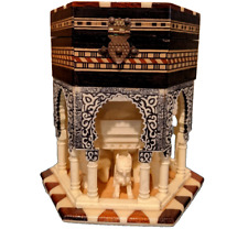 VINTAGE ISLAMIC ALHAMBRA PALACE OF THE LIONS FOUNTAIN INLAID JEWELRY BOX picture