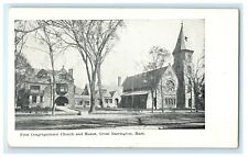 1905 Congregational Church & Manse, Great Barrington, Massachusetts MA Postcard picture