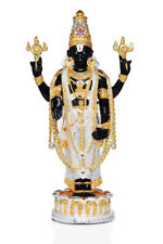 Indian Traditional Gold & Silver Coated Tirupati Balaji Statue For Mandir 32cms picture