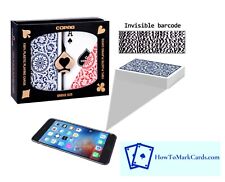 Infrared Barcode side marked Copag Double deck set cards  Luminous Ink - Magic picture