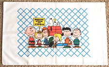 Vintage 70s Charlie Brown Peanuts “Happiness” Pillowcase picture