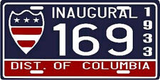 Franklin D. Roosevelt FDR 1933 inauguration Washington DC replica License plate  picture