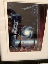 Michael Whelan Isaac Asimov Art Print TRANTORIAN DREAM Rare Framed Sci Fi picture