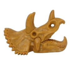 1pc 4.9inch Natural Stone Carved Dinosaurs Triceratops Crystal Skull Healing picture