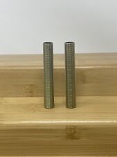 2x Metal Tobacco Pipe - 2 1/2 inch Long Threaded 1/8