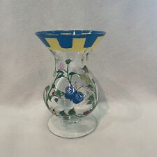 Lenox Hand Painted Glass Butterfly Meadow  Bud Vase 6 inches picture