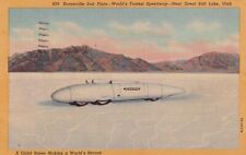 Great Salt Lake Utah UT Bonneville Salt Flats Giant Racer Postcard C17 picture