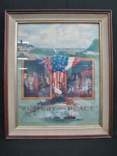 WWI Original Framed 1918 Poster Victory and Peace Homeward Bound by James Lee picture