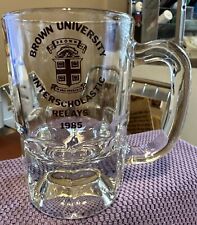 Brown University Interscholastic Relays 1985 Glass Mug Beer Clear 1.5lb 5”Tall picture