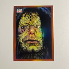 2023 Topps Chrome Star Wars Galaxy #10 THE EMPEROR UP CLOSE Orange /25 picture