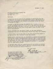 GEORGE S. KAUFMAN - DOCUMENT SIGNED 11/26/1941 picture