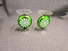 Lot of 2 Blown Glass WRAPPED SPEARMINT CANDY Glass Ornaments 4