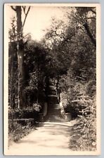 Stairs. Steps Through Wooded Area. Mexico Real Photo Postcard. RPPC picture