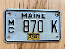 1987 Maine Motorcycle License Plate picture