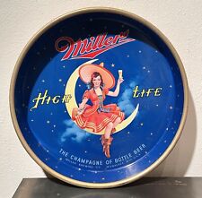 Vintage 1950's Miller Beer Girl on the Moon Tray Breweriana picture