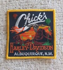 Vtg *CHICKS* Harley Davidson Motorcycle  Dealer Jacket Patch Albuquerque,N.M. picture