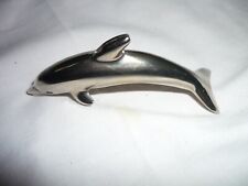 Mini Dolphin Silver Tone Metal Figurine picture