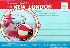 1940-50s New London Conn. Souvenir Folder of Postcards - E11-H picture