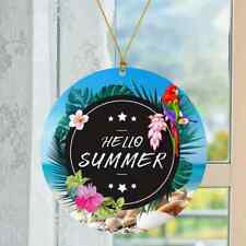 Hello Summer Tropical Beach Design Acrylic Pendant Hanging Ornament picture