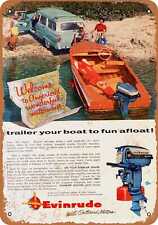 Metal Sign - 1956 Evinrude Outboard Motors - Vintage Look Reproduction picture