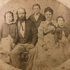 Antique Real Photograph Cabinet Card 1890s Family Bertie Laura Scott Glenning  picture