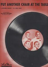 Put Another Chair at the Table 1944 Vintage Sheet Music The Mills Brothers Leeds picture