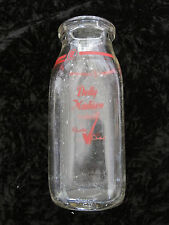Milk Bottle Glass Dolly Madison Milk 5 1/4