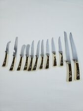 Vtg 12 Lifetime Cutlery Sheffield England Stainless Steel Flatware Steak Knives picture