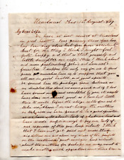 DOCTOR IRA PROUTY TO HIS WIFE 1847 CLEVELAND TO N.H., VERY GOOD LETTER,  3 PAGES picture