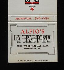 1970s? Alfio's La Trattoria 5100 Wisconsin Ave. NW Washington DC Matchbook picture