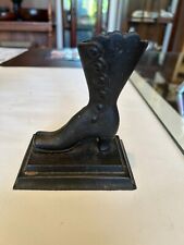 Antique Victorian Cast Iron Boot Match Holder picture