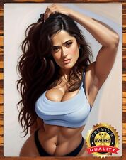 Salma Hayek - Painting - Art To Be Signed - Metal Sign 11 x 14 picture