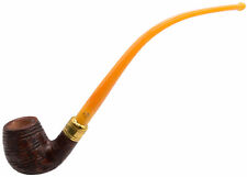Rattray's Bagpiper Rustic Finish 9mm Filter Churchwarden Briar Pipe + Short Stem picture