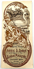 1894 Swan Victorian Bookmark Advertising Sunday Magazine Serial by Annie S. Swan picture