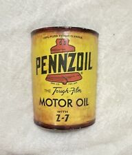 Vintage Pennzoil Z-7 Motor Oil Half Can Wall Art. picture