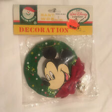 Vintage Mickey Mouse Disney Ornament New NOS NIP 1980s Taiwan Wreath VTG picture