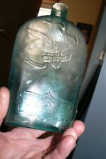 EXT RARE COLOR BLUE GREEN 1860S GXII-20 (C I & SONS) LISTED MOLD FLASK picture
