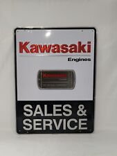 Kawasaki Engines Sales and Service Metal Sign 18