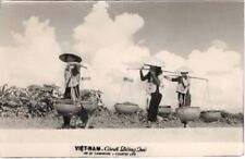 RPPC VIETNAM Country Life Canh Dong Que Real Photo c1950s Vintage Postcard picture