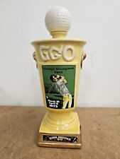 1975 GREENSBORO OPEN EZRA BROOKS WHISKEY DECANTER - HERITAGE CHINA GOLF GOLD picture