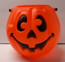 Blow Mold Jack O'Lantern Trick Or Treat Bucket Vintage Grand Venture 1997 USA picture