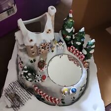 Partylite Snowbell Candle Holder P7651 Musical Ice Skating Rink Christmas picture