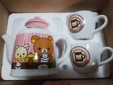 Rilakkuma and Korilakkuma Kiiroitori 2 Mugs & 1 Teapot Pink Set Japan picture