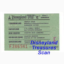 Vintage Disneyland Actual Adult E Ticket Admission Coupon unused from Sept 1975 picture
