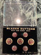 18K Gold Harvard University Crimson Enamel Brass Metal Blazer 7-Button Box Set picture